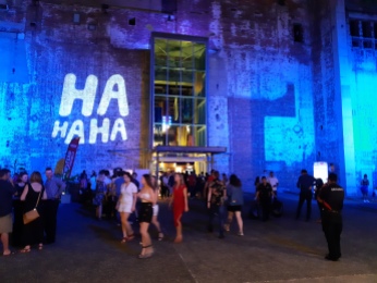 Outside the Powerhouse on the last Saturday night of the Festival. Copyright Lloyd Marken